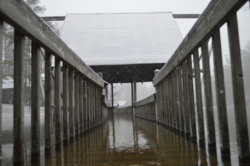 flooded bridge