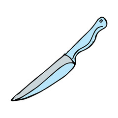 Knife hand drawn icon vector