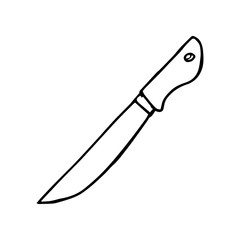 Knife hand drawn icon vector