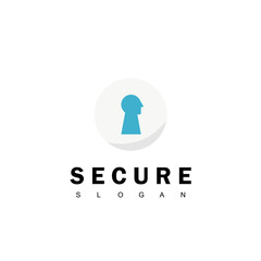 Man With Padlock Symbol, Secure Logo Design Inspiration