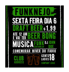 Green Retro Beer Party Flyer