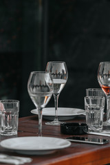 Sparkling rose Glass of wine for summer tasting.