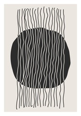 Trendy abstracte creatieve minimalistische artistieke handgeschilderde compositie