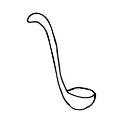 Ladle hand drawn icon