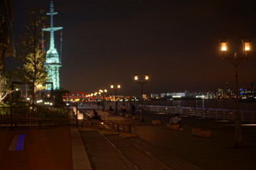 Kobe, Japan port night view in Japan