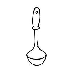 Ladle hand drawn icon