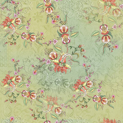 textile digital background flower pattern