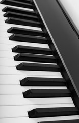 Naklejka premium Modern Black and White Digital piano
