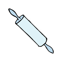 Rolling pin hand drawn icon