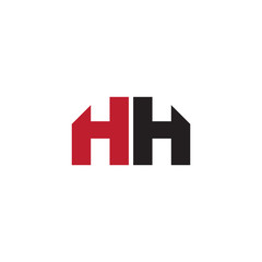 HH initial letter linked logo template design vector