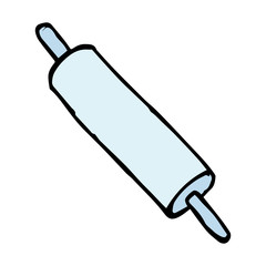 Rolling pin hand drawn icon