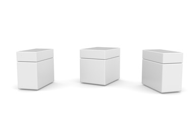 3d  cream container on white background