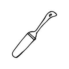 Kitchen spatula hand drawn icon vector