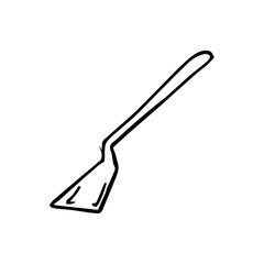 Kitchen spatula hand drawn icon vector