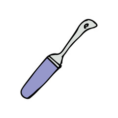 Kitchen spatula hand drawn icon vector