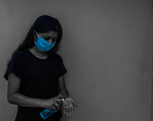 young women wearing masks