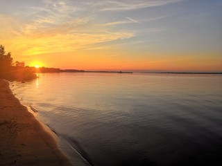 Fototapeta premium sunset over the sea