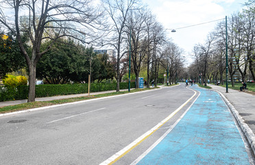 Empty streets of Sarajevo during Covid crisis