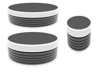 3d  cream container on white background