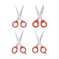 Open scissor icon in white background