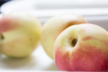 peach on wite background