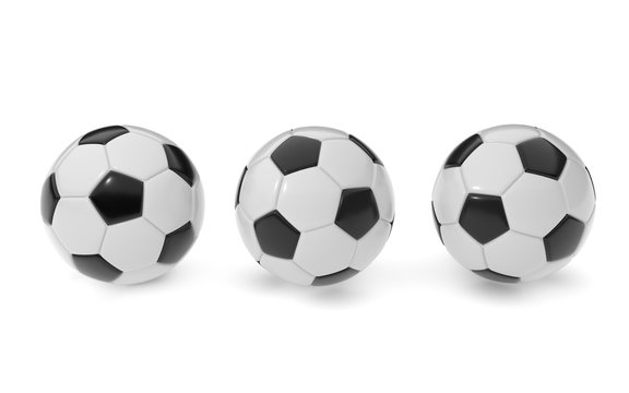 3D balls on white background