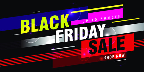 Black friday sale banner template design