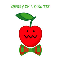 A gentleman in a bow tie. Cute cartoon. Vector illustration for web design or print.