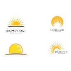 Obraz premium Set Sun Vector illustration Icon