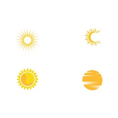 Set Sun Vector illustration Icon
