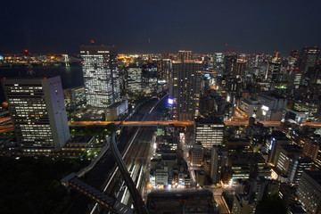 Fototapeta na wymiar Tokyo at Nigh view of the city, Tokyo city skyline, Tokyo Japan