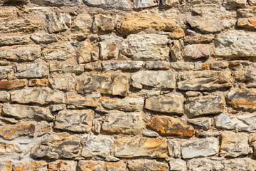 Close up of the stone brick wall. Natural pattern with high resolution for background and design art work.