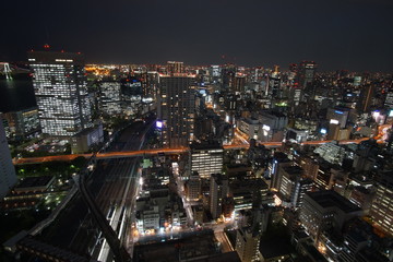 Fototapeta na wymiar Tokyo at Nigh view of the city, Tokyo city skyline, Tokyo Japan