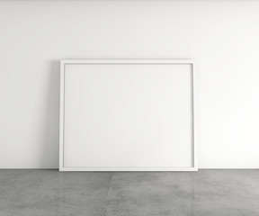 Fototapeta premium Empty white frame