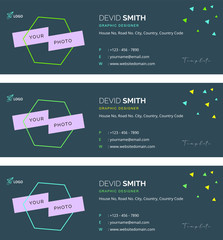 Obraz premium Flat, modern, digital, professional & corporate email signature design