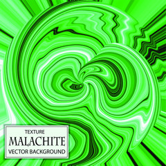 Illustration malachite texture abstract background with lines and waves