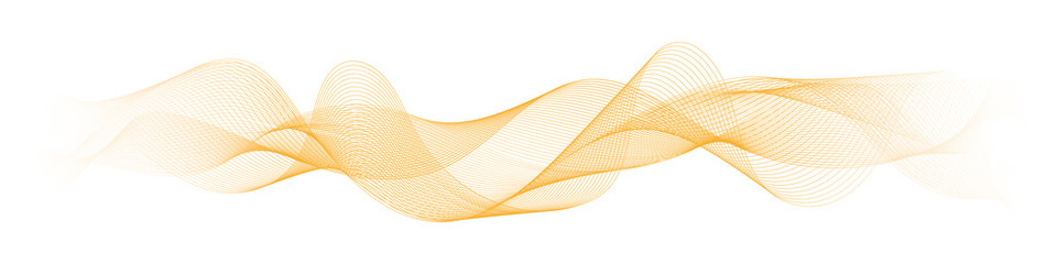 abstract vector golden wave lines on white background	
