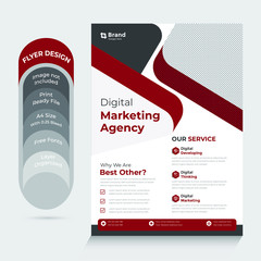 Corporate Business flyer template vector design, Flyer Template Geometric shape used for business poster layout, IT Company flyer, corporate banners, and leaflets. Graphic design layout with triangle