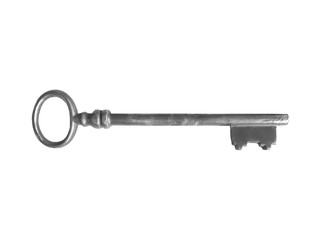 Antique Iron Key Isolated Photo