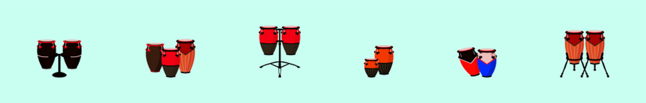 set of conga design template with various models. vector illustration