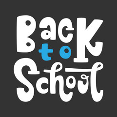 Back to school vector hand drawn lettering