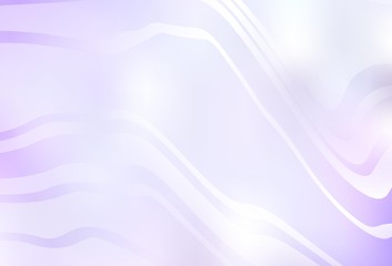 Light Purple vector background with bent lines.