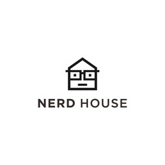 abstract house logo. nerdy icon