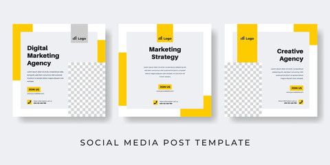 Yellow digital marketing agency, social media post design.