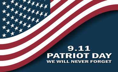 Sept 11 patriot day Usa flag poster