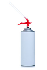 construction foam cylinder on white bcakground isolation