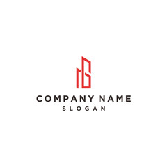abstract g logo. building icon