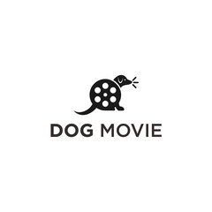 abstract dog logo. movie icon