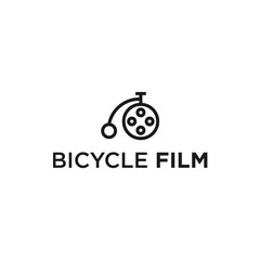 abstract bike logo. movie icon