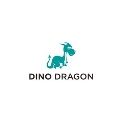 abstract dragon logo. dinosaur icon
